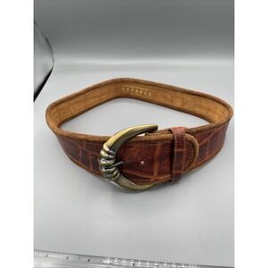 Vintage 80s Compagnie Internationale EXPRESS Belt M Croc Claw Buckle